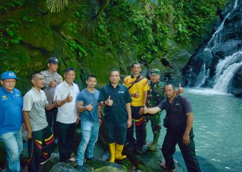 Pj Walikota Sabang Reza Fahlevi di kawasan wisata Air Terjun Pria Laot, yang berlokasi di Gampong Batee Shok