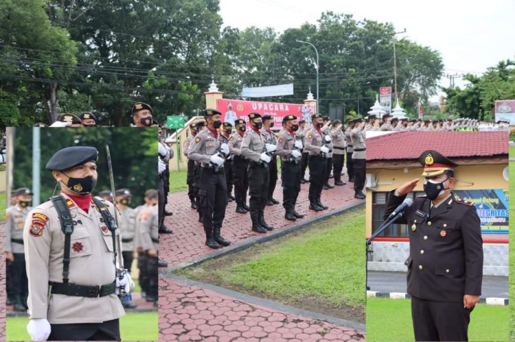 Polres Labuhanbatu menggelar upacara peringatan ke 77 Hari Pahlawan Nasional tahun 2022