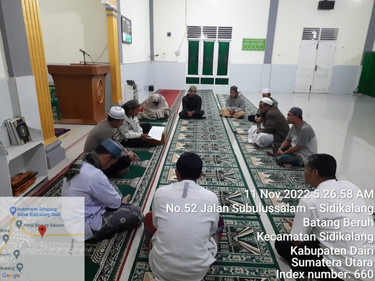 Kasat Samapta Polres Dairi AKP Tugono, SH melaksanakan kegiatan Sholat Subuh Keliling guna dalam mendengarkan curhat dari masyarakat tentang harkamtibmas