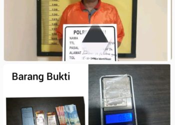 KE (27), terduga Pelaku Tindak Pidana Penyalahgunaan Narkotika Jenis Sabu