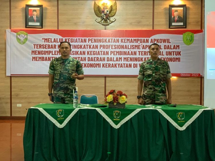 Kodim 0103/Aut menyelenggarakan kegiatan Peningkatan Kemampuan Aparat Komando Kewilayahan tersebar tahun 2022