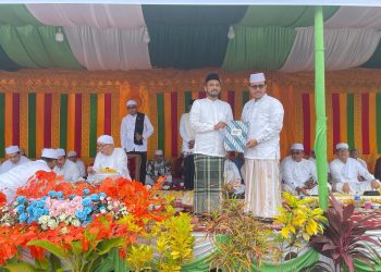 Ketua pemuda MPTTI Aceh Jamaludin Idham, SH MH menyerahkan kebun sawit kepada MPTTI seluas 30 hektar yang terletak didesa Ujong Lamie kecamatan darul makmur
