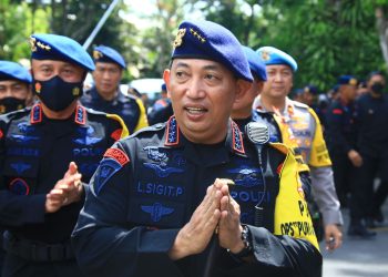 Kapolri Jenderal Listyo Sigit Prabowo menghadiri perayaan HUT Brigade Mobile (Brimob) ke-77