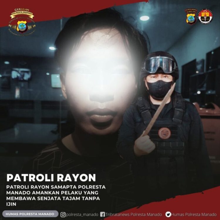 Pelaku DFK (17), warga Karombasan Selatan Lingkungan Satu Kec Wanea
