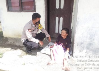 Kapolsek Sidikalang AKP Sukanto Berutu Melakukan program Polri Peduli