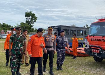 Polres Bangka Barat dan tim menggelar apel gabungan siaga bencana di Bangka Barat