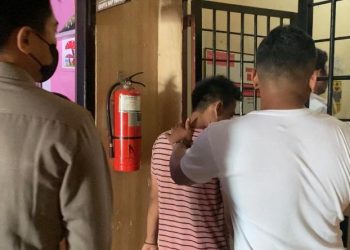 Dua orang tersangka dugaan peredaran Narkotika di Pekon Umbul Buah Kecamatan Kota Agung Timur Kabupaten Tanggamus dibekuk