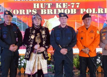 Syukuran HUT ke-77 Korps Brimob Polri, di Mako Brimob Polda Sumsel, Senin (14/11/22)