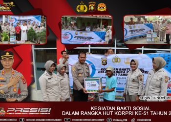 PNS Polres Lahat Polres Muara Enim Polda Sumsel menggelar kegiatan bhakti sosial dan bhakti kesehatan