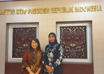 Penjabat (Pj) Bupati Nagan Raya Fitriany Farhas, AP, S.Sos, M.Si melakukan diskusi dan curhat dengan Deputi V Kantor Staf Presiden
