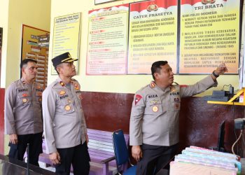 Kapolres Aceh Utara AKBP Riza Faisal, S.I.K., M.M kembali lakukan giat inspeksi mendadak (Sidak) di polsek baktiya