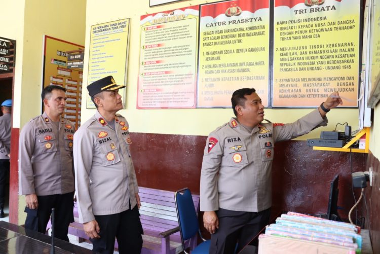 Kapolres Aceh Utara AKBP Riza Faisal, S.I.K., M.M kembali lakukan giat inspeksi mendadak (Sidak) di polsek baktiya