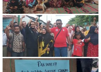 Aksi protes dilakukan buntut surat pengusuran pemerintah Kota Lhokseumawe tertangal 15 November 2022