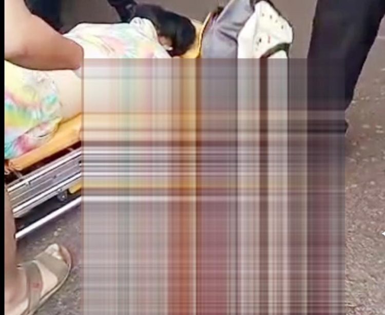 Kecelakaan yang terjadi dijalan Sentiong Kelurahan Tanah Mas Kecamatan Talang Kelapa menimpa korban seorang ibu muda dengan inisial HT (35)