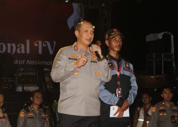 Kapolda Sumsel, Irjen Pol A Rachmad Wibowo SIK saat memberikan motivasi dan Inspiratif kepada para peserta Pertikaranas IV Tahun 2022, dengan tema “Wujudkan Generasi Bhayangkara SMART"