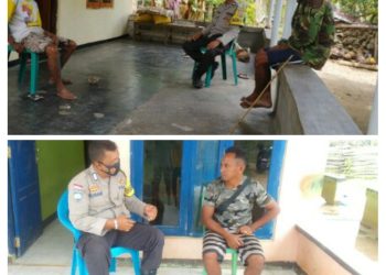 Personil DOBRAK Polsek Lobalain menyambangi rumah-rumah warga diwilayah hukumnya