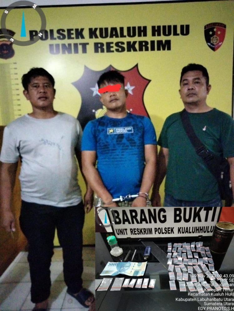 Tersangka M alias Awir, 32, seorang petani warga Dusun 1 Gunung Lonceng, Desa Lobu Huala