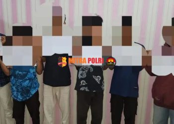 Para remaja pelaku penganiayaan terhadap seorang ibu di Tapsel