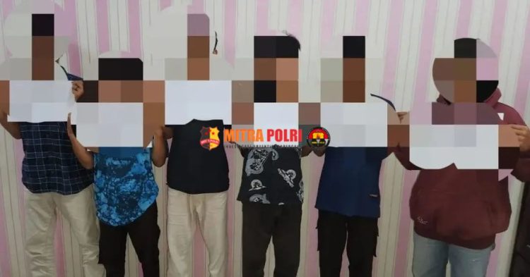 Para remaja pelaku penganiayaan terhadap seorang ibu di Tapsel