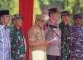 Kapolda Riau Irjen Pol Mohammad Iqbal bersama Forkopimda memimpin apel gelar pasukan kesiapsiagaan penanganan bencana alam Provinsi Riau tahun 2022