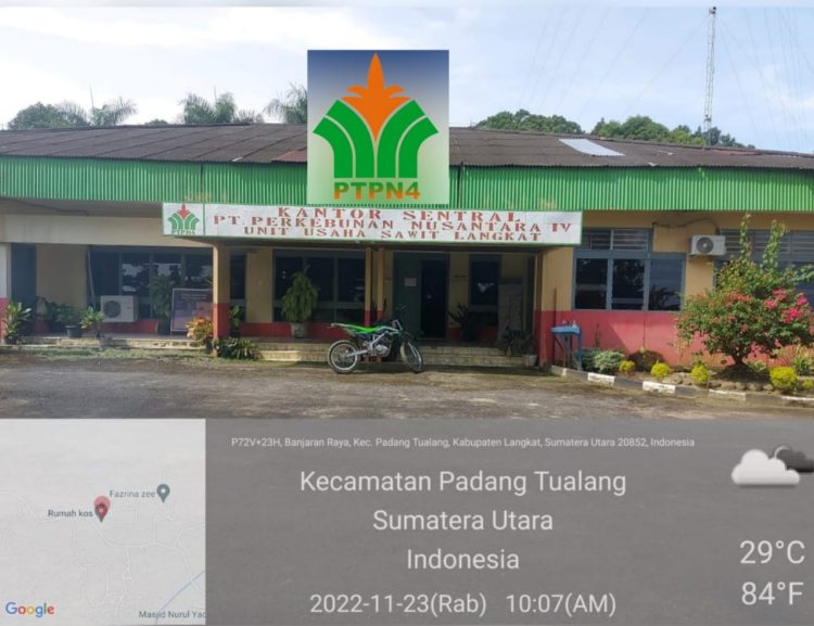 Kantor Unit PTPN IV Kebun Sawit Langkat Sumatera Utara (foto/mitrapolri.com)