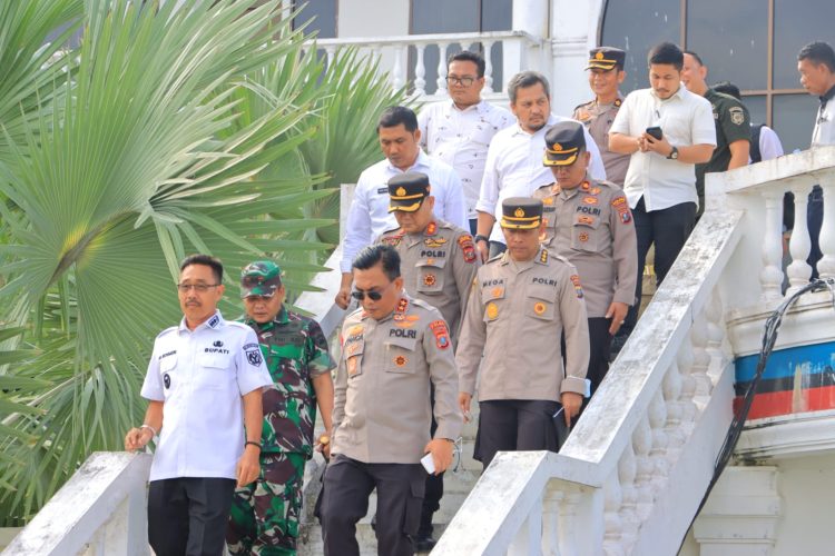 Kapolda Sumut meninjau langsung Kantor sementara Polres Labuhanbatu Selatan