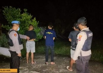 Personil Polsek Wori rutin menggelar Sibulan (sikat Pemabuk jalanan) patroli dilakukan guna mencegah aksi kriminalitas