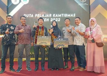 Pelajar binaan Sat Binmas Polres Lhokseumawe Raih Juara I sebagai Pelajar Duta Kamtibmas tahun 2022