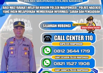 Kapolsek Mauponggo, IPDA Yakobus K. Sanam, S.H membuka ruang komunikasi antara Polsek Mauponggo dengan masyarakat melalui Call Center Resmi/Nomor HP