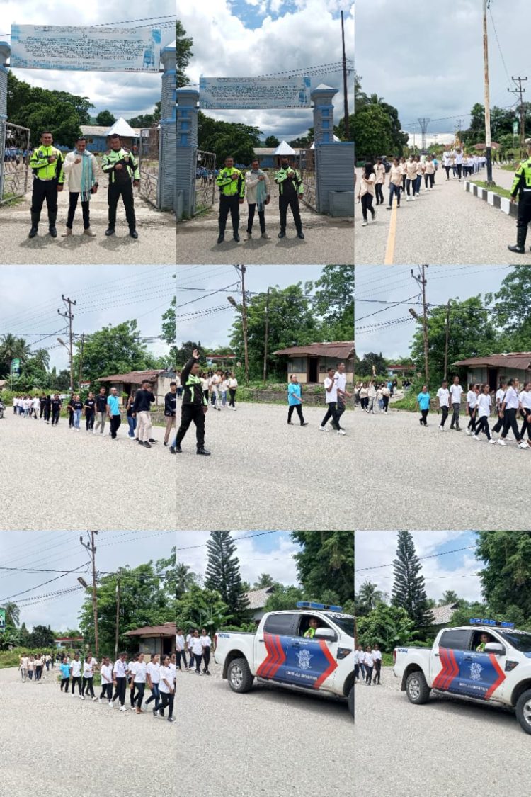 Satuan Lalu Lintas (Satlantas) Kepolisian Resor Timor Tengah Utara (Polres TTU) melakukan kegiatan Pengamanan dan Pengawalan (Pamwal) dari SMUK Warta Bakti menuju Gedung Alicia Kefamenanu