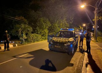 Team patroli presisi samapta Polres OKI melaksanakan kegiatan rutin Kepolisian yang ditingkatkan
