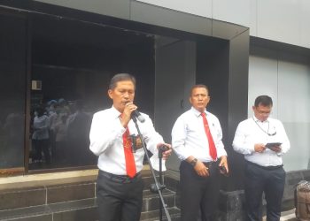Apel Ops Illegal Drilling dipimpin langsung Direktur Ditreskrimsus Polda Sumsel, Kombes Pol M Barly Ramadhany, S.H., S.I.K., dilapangan apel satker Ditreskrimsus