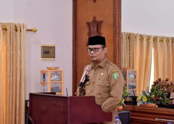 Asisten Administrasi Umum Sekdako Sabang Rinaldi Syahputra, pada kegiatan Kerjasama Sistem Jaminan Produk Halal (SJPH), yang diselenggarakan Majelis Permusyawaratan Ulama (MPU) Aceh