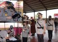 Kapolres Labuhanbatu AKBP Anhar Arlia Rangkuti S.IK memimpin serah terima jabatan 4 personilnya