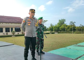 Jajaran TNI-Polri kembali melaksanakan kegiatan apel bersama di Polres Bangka Barat