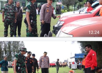 Apel Kesiapsiagaan Penanggulangan Bencana di wilayah Kabupaten Tanah Karo (foto : Polres Tanah Karo)