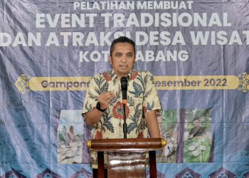Dinas Kebudayaan dan Pariwisata (Disbudpar) Aceh, melalui Bidang Pengembangan Destinasi menggelar pelatihan pembuatan event tradisional dan atraksi di desa wisata di Kota Sabang