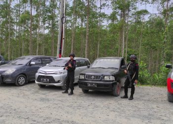 Satgas Ops Nusantara Polda Kaltim Regu A melaksanakan patroli sambang kamtibmas serta pengamanan di beberapa titik penting di kawasan Ibu Kota Negara