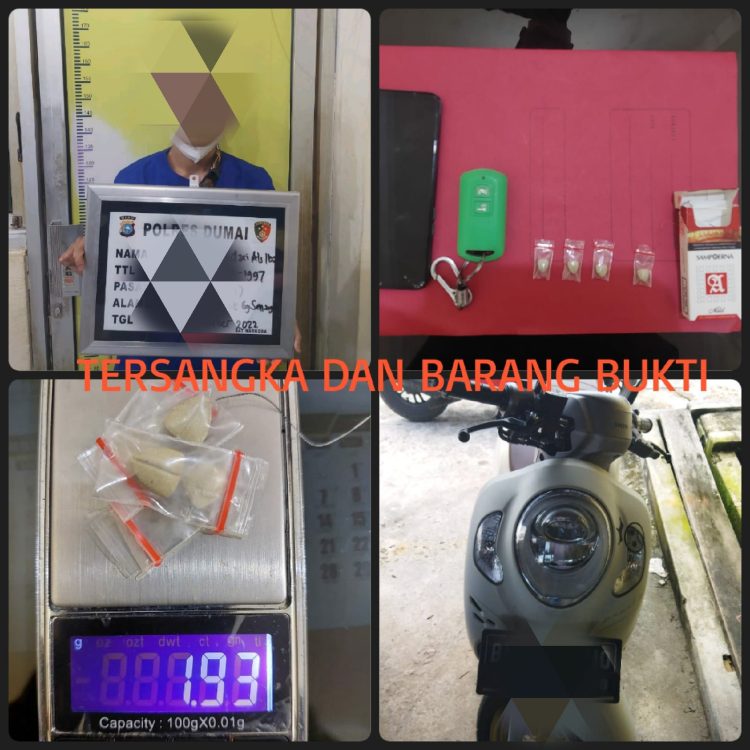 AW Alias BY (25) turut diamankan bersama sejumlah Barang Bukti (BB) yakni 4 (empat) butir diduga Narkotika Bukan Tanaman Jenis Pil Eksatasi berlogo Kuda / Ferrari warna Coklat, 1 (satu) unit Handphone Android merk Realme warna Hijau, 1 (satu) buah Kotak Rokok Sampoerna, 1 (satu) unit Sepeda Motor merk Honda Scoopy warna Putih