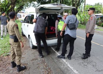 Polres Aceh Barat menggelar razia gabungan cipta kondisi di dua titik yaitu, kecamatan Meureubo dan kecamatan Arongan Lambalek