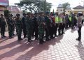 TNI-Polri lakukan patroli guna memastikan situasi Kondusif, sebelum pelaksanaan dilakukan apel terlebih dahulu di lapangan Apel Mapolres Langsa