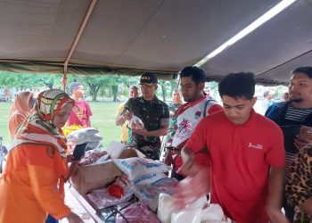 Kodim 0103/Aut bekerja sama dengan Forkopimda Kota Lhoksemawe, Gelar Operasi Pasar (Pasar Murah)