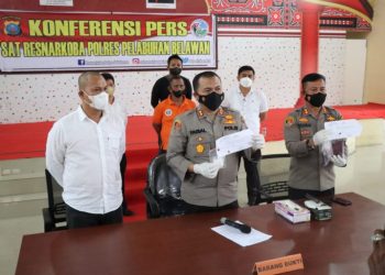 Konferensi Pers Polres Belawan (foto : Polres Belawan)