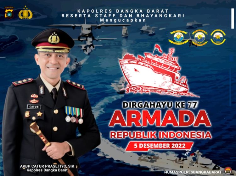 Kapolres Bangka Barat Berikan Ucapan Dirgahayu Armada Republik Indonesia Melalui media sosial