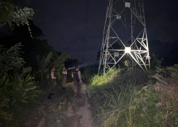 Guna menjaga Harkamtibmas wilayah Polres Muara Enim Sat Samapta Polres Muara Enim melaksanakan Patroli Jalur Tower SUTT