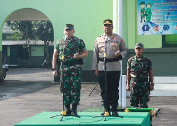 Apel sinergitas TNI - Polri di Purbalingga digelar di halaman Makodim 0702 Purbalingga, Selasa (6/12/2022) pagi