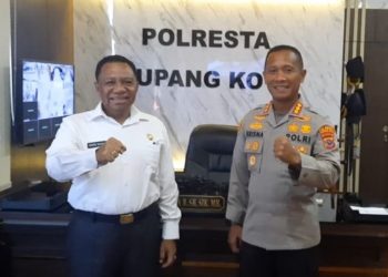 Kepala Kepolisian Resor Kota (Kapolresta) Kupang, Kombes Pol. Krisna Rishian Budhiaswanto, SH., S.IK., MH mengundang khusus Bupati Malaka, Dr. Simon Nahak