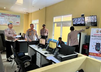 Kapolres Aceh Barat AKBP Pandji Santoso, S.I.K., M.Si., melakukan inspeksi mendadak (sidak) di ruang SPKT dan SKCK