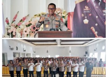 Kapolda NTT Irjen Pol. Drs. Johanis Asadoma, SIK., M.Hum, melakukan tatap muka bersama anggota Polres Belu dan Brimob Kompi 3 Yon A Pelopor Belu di Hotel Matahari