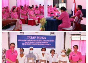 Ketua Bhayangkari Daerah NTT Ny. Vera Johni Asadoma, melakukan tatap muka bersama Pengurus Cabang Bhayangkari Belu